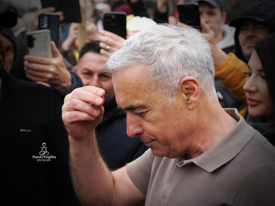 Călin Georgescu în localitatea Fierbinți-Târg, 14.03.2026
