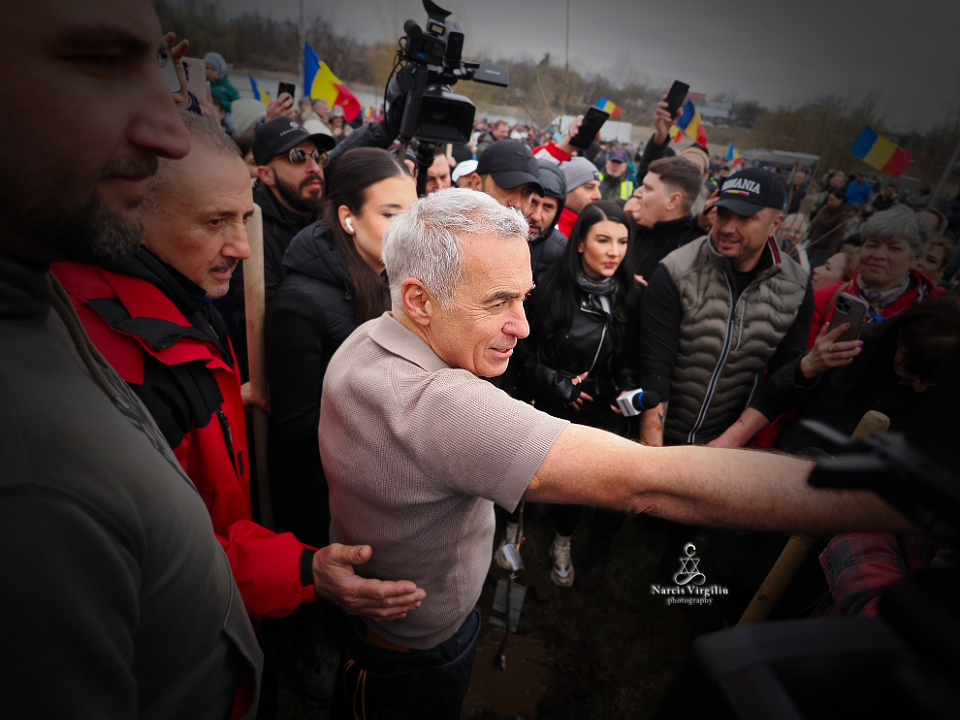 Călin Georgescu în localitatea Fierbinți-Târg, 14.03.2026