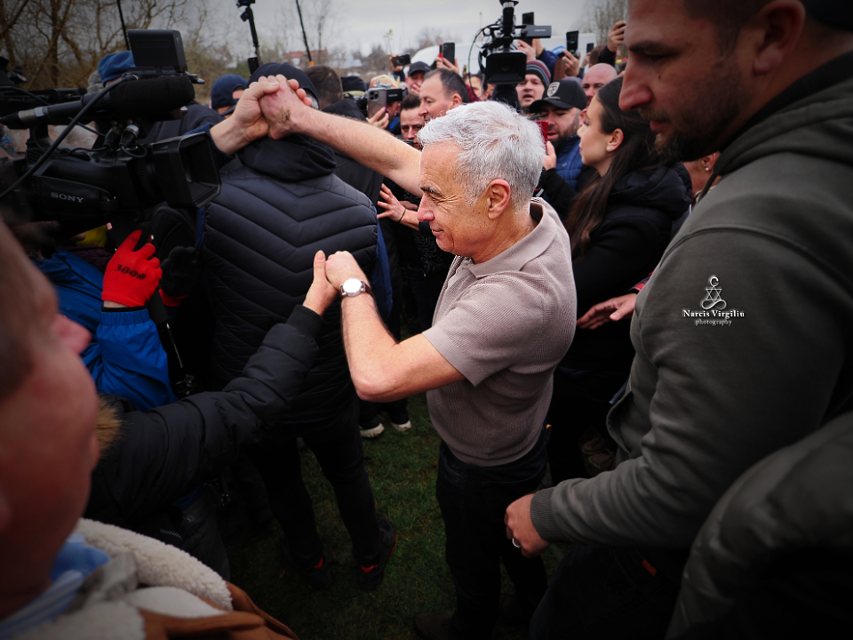 Călin Georgescu în localitatea Fierbinți-Târg, 14.03.2026
